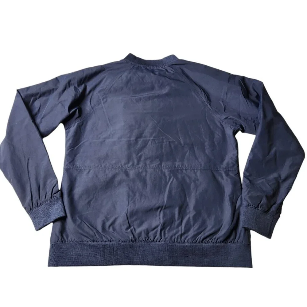 LL Bean Fleece Lined Nylon Jacket Mens Medium Blue Full Zip Size M - Picture 5 of 7